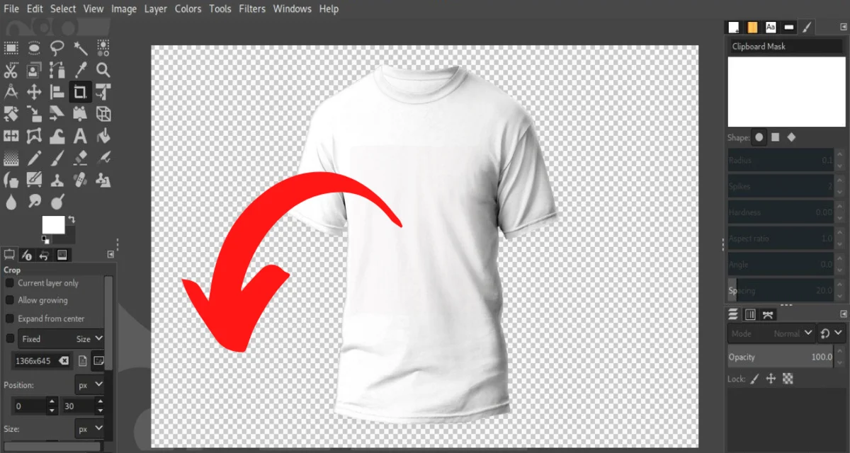 Clipping with GIMP