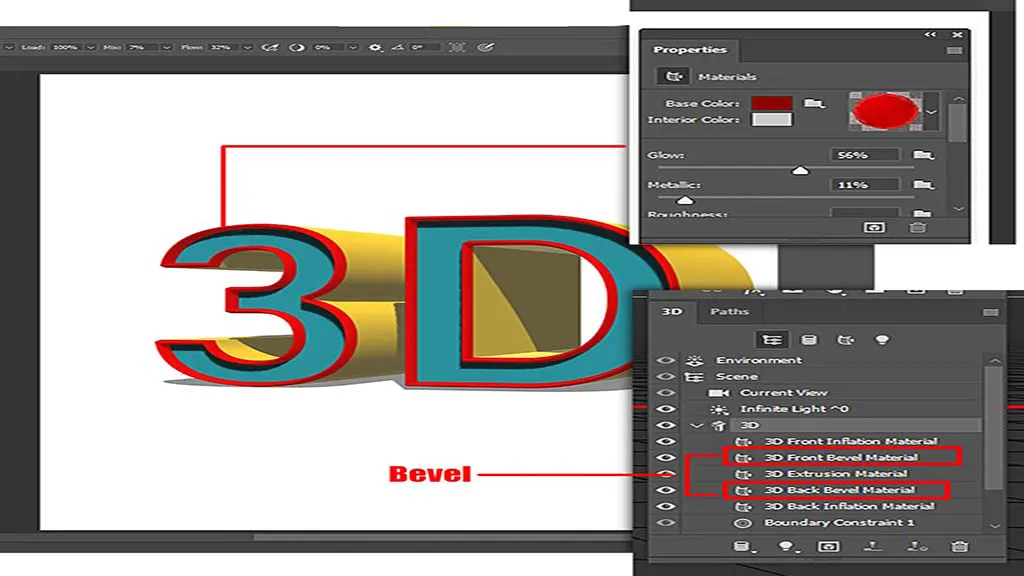 STEP 6 – Set the Contour and Bevel