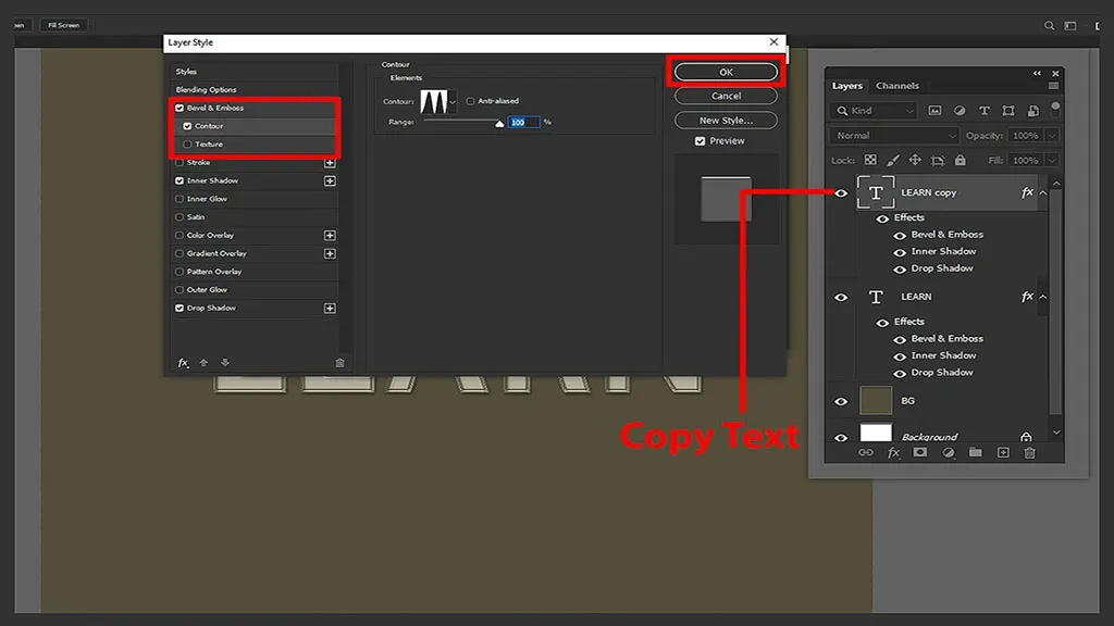 How to create marble text effect in Photoshop Step 5