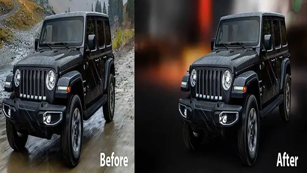 Before After Jeep car photo editing
