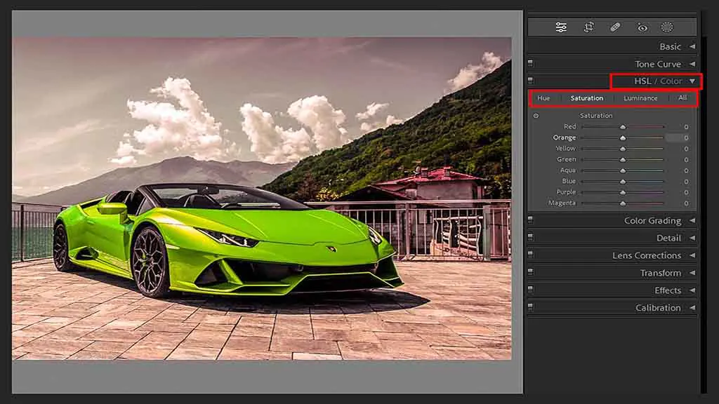 Step 2 – Adjust each colour separately