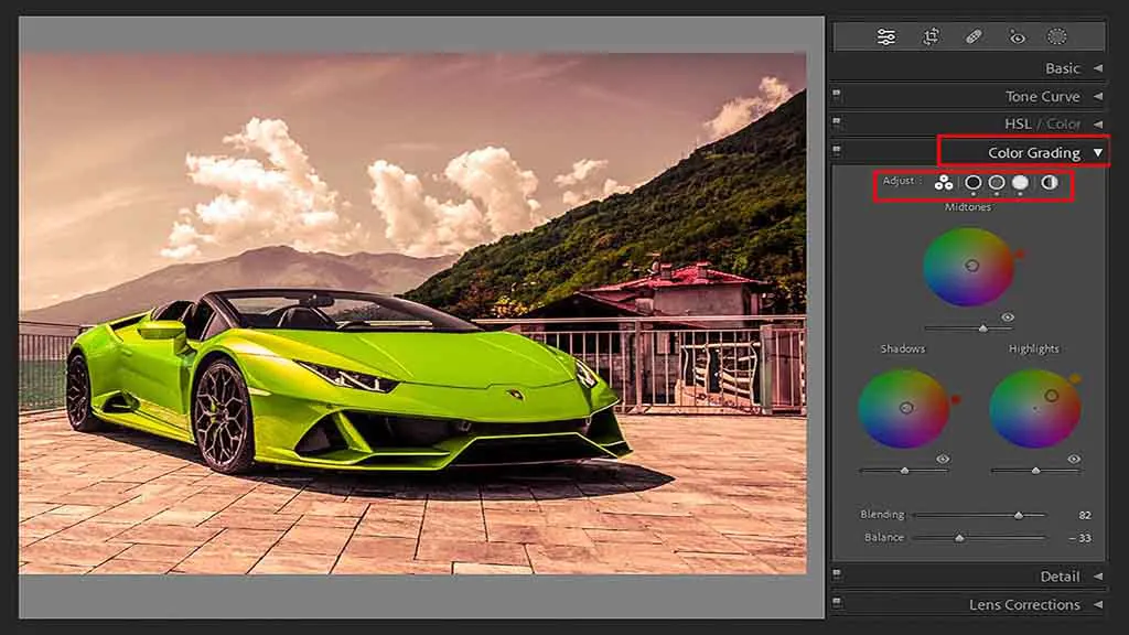 Step 3 – Fine-tune the colour grading