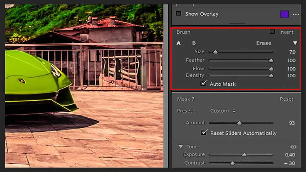 Step 7 – Use the brush tool