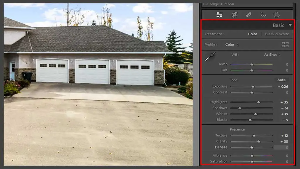 Edit Real Estate Photos in Lightroom Step 2