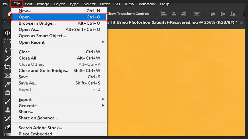 Step 1: Open the Image in Photoshop