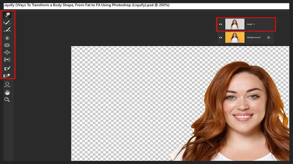 Step 4: Use the Liquify Tool