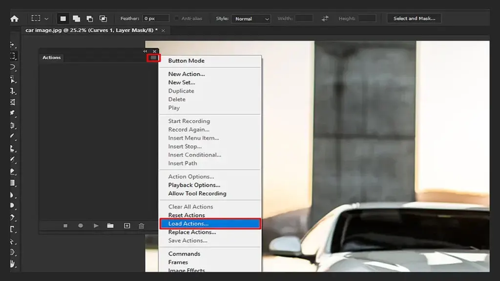 How to export Photoshop actions Step 6: Load the action