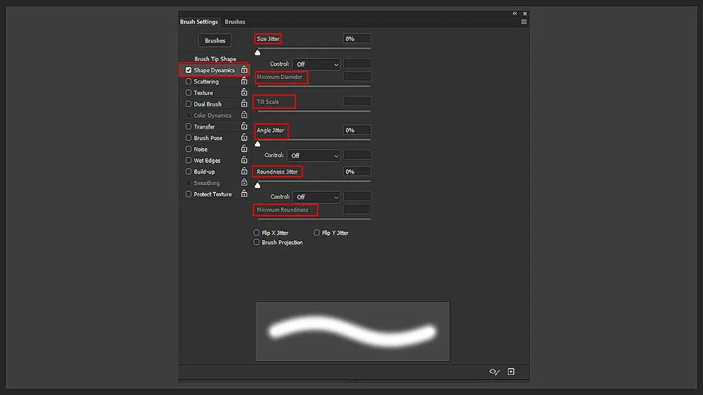 Step 3 Select shape dynamic