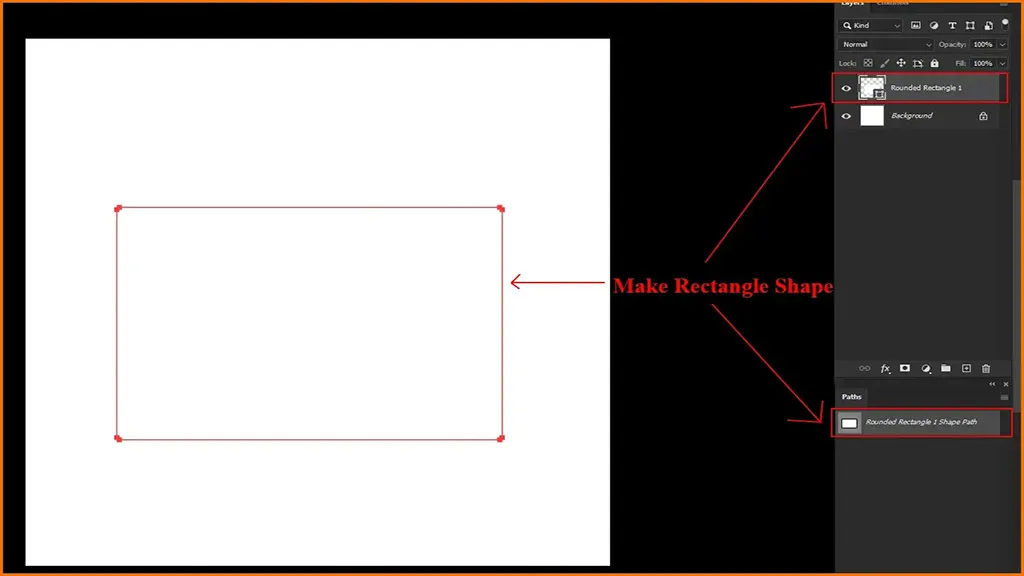 2. Place an image layer beneath a shape layer. This might take the form of a circle, rectangle, or another simple shape.