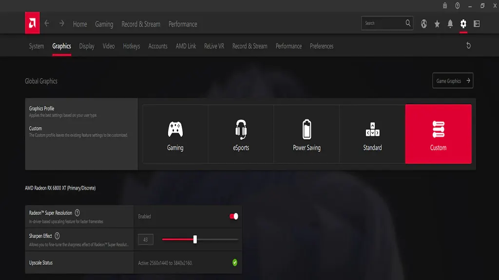 Configuring AMD GPU in Windows