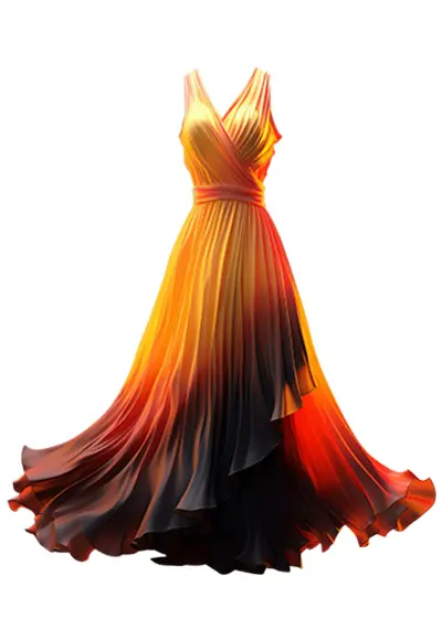 Hand Drawn Clipping Path Service for Dress Product Image