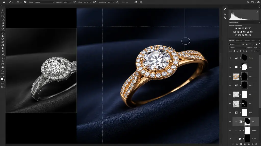 Luxury Jewelry Photo Editing Services Using Photoshop feature image
