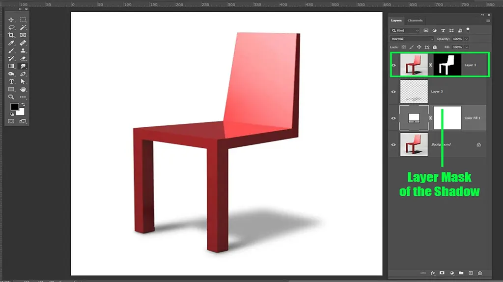 Create a Layer Mask of the Shadow