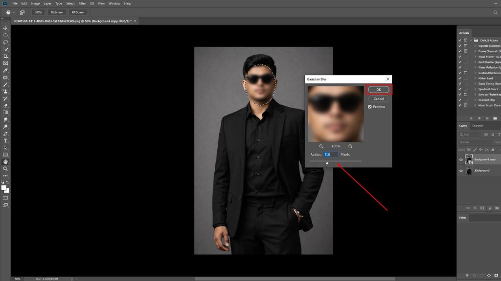 how do you blur a face in a picture