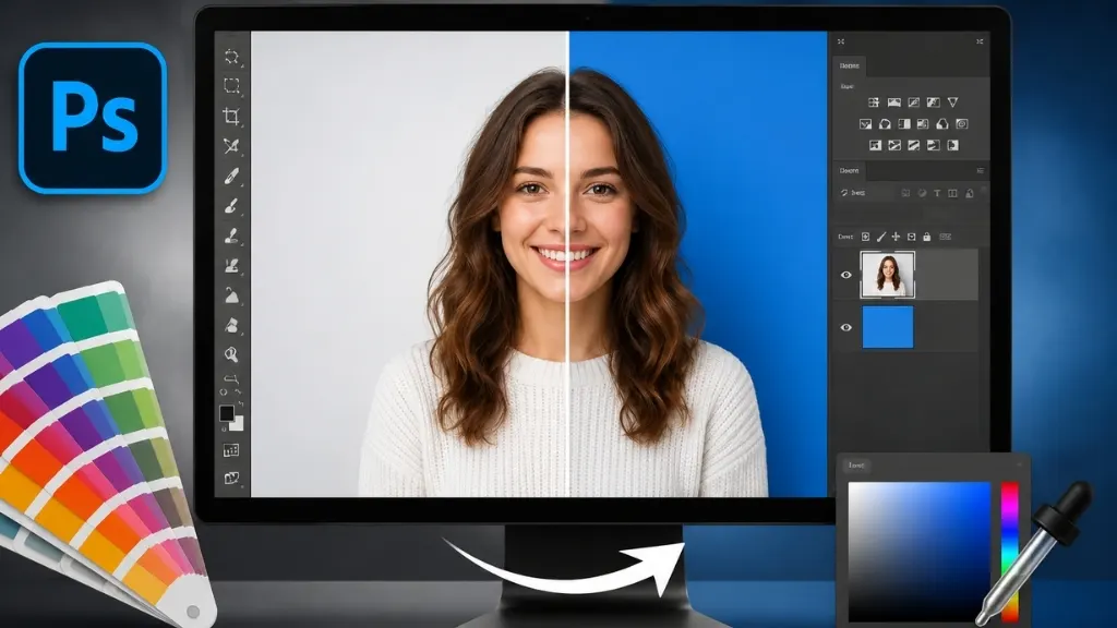 how do you change a background color in photoshop