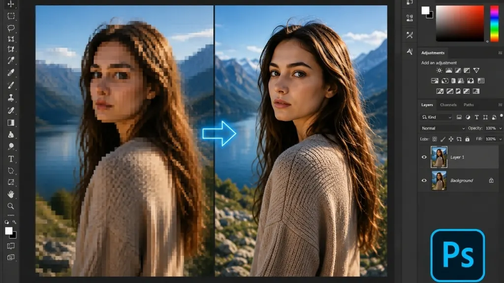 how to unpixelate an image