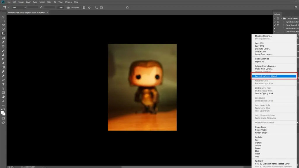 Convert the layer to smart object
