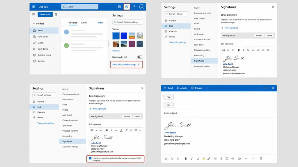 How to Edit Signature in Outlook Web