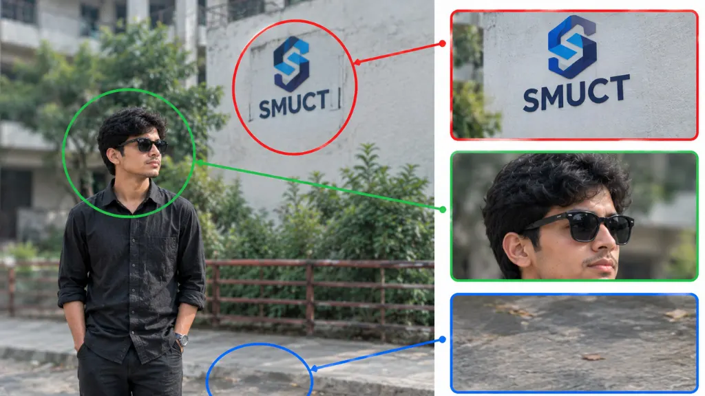 Check the Image Quality Around Different Objects