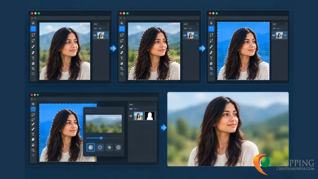 How to Invert a Selection to Blur the Background