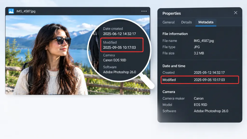 How to Tell If a Photo Is Photoshopped Using Metadata