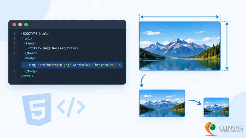 how to adjust size of picture in html